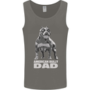 American Bully Dad Funny Fathers Day Dog Mens Vest Tank Top Charcoal
