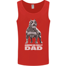American Bully Dad Funny Fathers Day Dog Mens Vest Tank Top Red