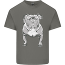 American Bully Striking a Pose Dog Kids T-Shirt Childrens Charcoal