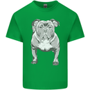 American Bully Striking a Pose Dog Kids T-Shirt Childrens Irish Green