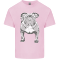 American Bully Striking a Pose Dog Kids T-Shirt Childrens Light Pink