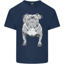 American Bully Striking a Pose Dog Kids T-Shirt Childrens Navy Blue