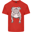 American Bully Striking a Pose Dog Kids T-Shirt Childrens Red
