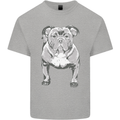American Bully Striking a Pose Dog Kids T-Shirt Childrens Sports Grey