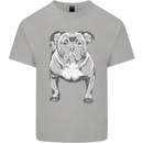 American Bully Striking a Pose Dog Kids T-Shirt Childrens Sports Grey