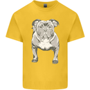 American Bully Striking a Pose Dog Kids T-Shirt Childrens Yellow