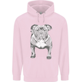 American Bully Striking a Pose Dog Mens 80% Cotton Hoodie Light Pink