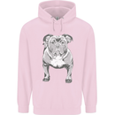 American Bully Striking a Pose Dog Mens 80% Cotton Hoodie Light Pink