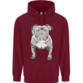 American Bully Striking a Pose Dog Mens 80% Cotton Hoodie Maroon