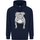 American Bully Striking a Pose Dog Mens 80% Cotton Hoodie Navy Blue