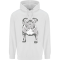 American Bully Striking a Pose Dog Mens 80% Cotton Hoodie White