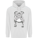 American Bully Striking a Pose Dog Mens 80% Cotton Hoodie White