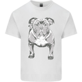 American Bully Striking a Pose Dog Mens Cotton T-Shirt Tee Top White