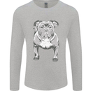 American Bully Striking a Pose Dog Mens Long Sleeve T-Shirt Sports Grey