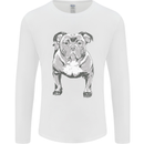 American Bully Striking a Pose Dog Mens Long Sleeve T-Shirt White