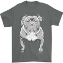 American Bully Striking a Pose Dog Mens T-Shirt 100% Cotton Charcoal