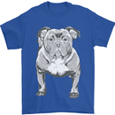 American Bully Striking a Pose Dog Mens T-Shirt 100% Cotton Royal Blue
