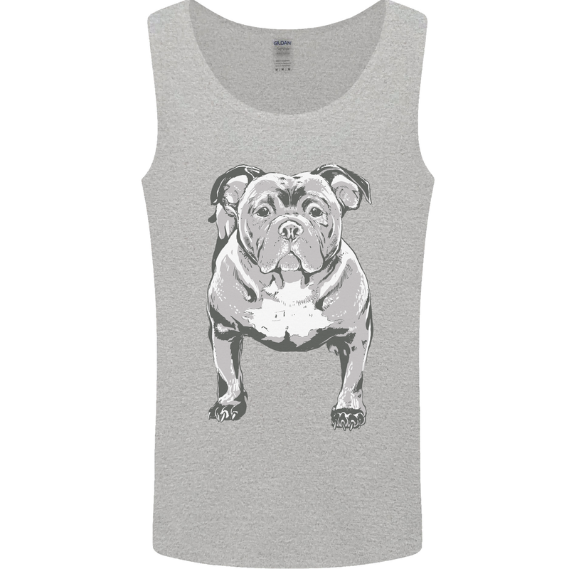 American Bully Striking a Pose Dog Mens Vest Tank Top Sports Grey