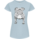 American Bully Striking a Pose Dog Womens Petite Cut T-Shirt Light Blue