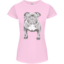 American Bully Striking a Pose Dog Womens Petite Cut T-Shirt Light Pink