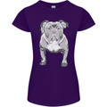 American Bully Striking a Pose Dog Womens Petite Cut T-Shirt Purple