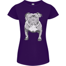American Bully Striking a Pose Dog Womens Petite Cut T-Shirt Purple