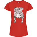 American Bully Striking a Pose Dog Womens Petite Cut T-Shirt Red