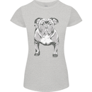 American Bully Striking a Pose Dog Womens Petite Cut T-Shirt Sports Grey