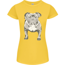 American Bully Striking a Pose Dog Womens Petite Cut T-Shirt Yellow