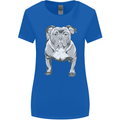 American Bully Striking a Pose Dog Womens Wider Cut T-Shirt Royal Blue