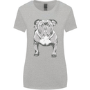 American Bully Striking a Pose Dog Womens Wider Cut T-Shirt Sports Grey