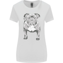 American Bully Striking a Pose Dog Womens Wider Cut T-Shirt White