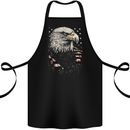American Eagle With USA Flag Cotton Apron 100% Organic Black