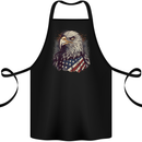 American Eagle With USA Flag July 4th Cotton Apron 100% Organic Black