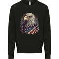 American Eagle With USA Flag July 4th Mens Sweatshirt Jumper Black