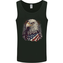 American Eagle With USA Flag July 4th Mens Vest Tank Top Black