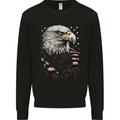 American Eagle With USA Flag Kids Sweatshirt Jumper Black