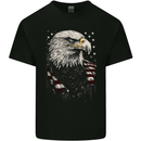 American Eagle With USA Flag Kids T-Shirt Childrens Black