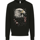 American Eagle With USA Flag Mens Sweatshirt Jumper Black