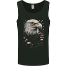 American Eagle With USA Flag Mens Vest Tank Top Black