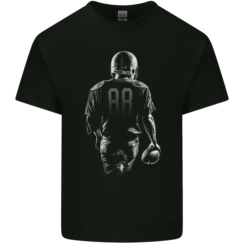 American Football Player Mens Cotton T-Shirt Tee Top Black