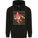 American Football Santa Christmas Xmas Childrens Kids Hoodie Black