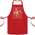 American Football Santa Christmas Xmas Cotton Apron 100% Organic Red