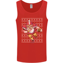 American Football Santa Christmas Xmas Mens Vest Tank Top Red
