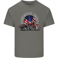 American Pride Motorcycle Biker Chopper Kids T-Shirt Childrens Charcoal