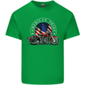 American Pride Motorcycle Biker Chopper Kids T-Shirt Childrens Irish Green