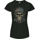 American Skull USA Womens Petite Cut T-Shirt Black