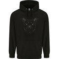 American Staffordshire Terrier Dog Mens 80% Cotton Hoodie Black