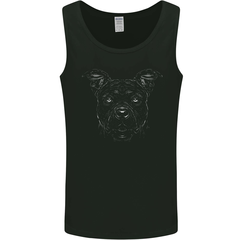American Staffordshire Terrier Dog Mens Vest Tank Top Black