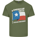 American Until Texas Secedes Mens Cotton T-Shirt Tee Top Military Green